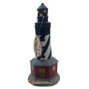 Cape Hatteras NC Porcelain Lighthouse Lighted Figurine Lamp Collectible Village